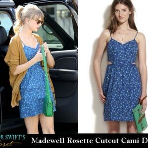 Madewell Blue Sleeveless Spaghetti Strap Sundress